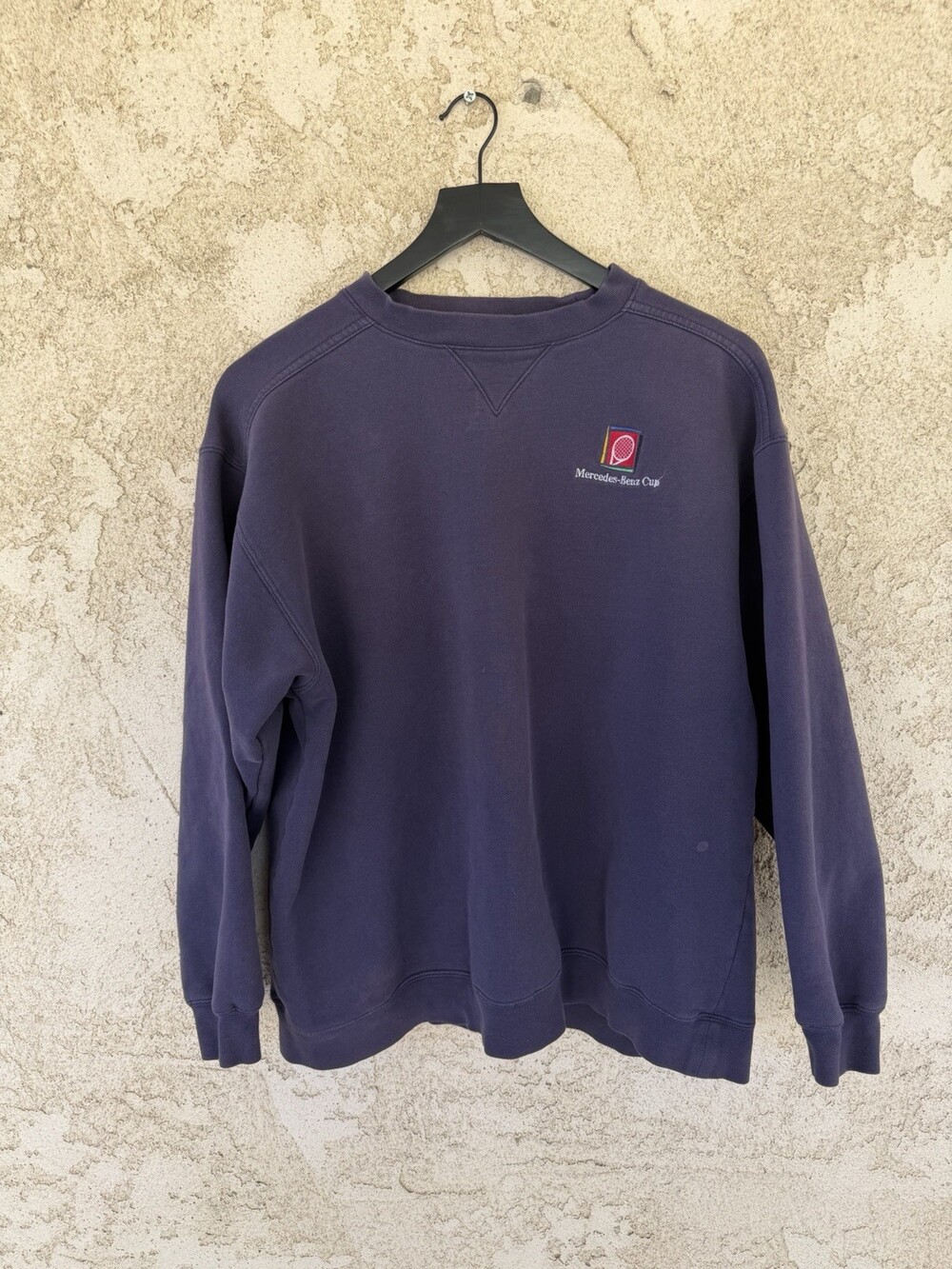Vintage Lee Sueded Men's Pullover Crew Neck Sweatshirt Size L, Mercedes Benz Cup